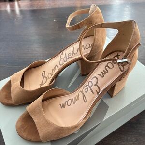 Sam Edelman SUSIE light brown/tan block heel sandal size 8.5